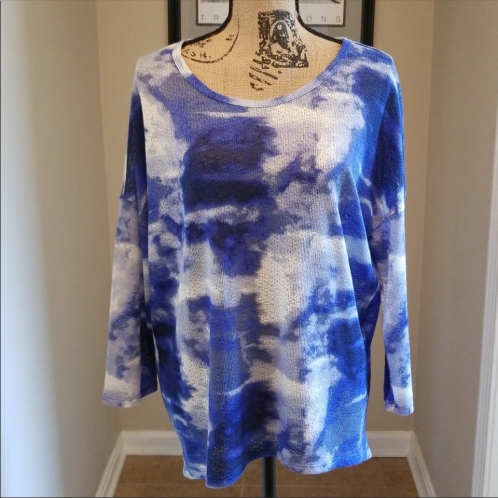 Dreamy Blue Knit Sweater Size L